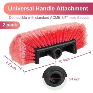 Red Five-Sided Car Wash Brush